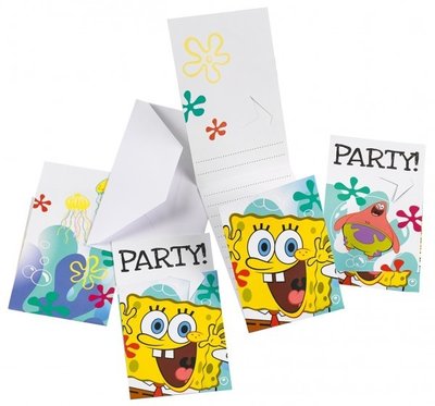 Spongebob uitnodigingen