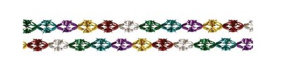 Folie slinger gemengde kleuren - set van 2 stuks.