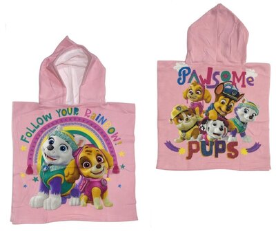 Paw Patrol poncho Pawsome 50x100cm.