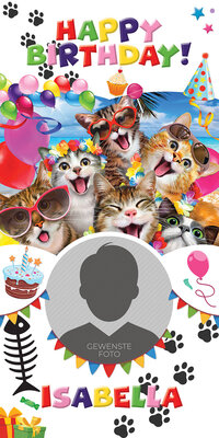 Gepersonaliseerde deurbanner poezen thema