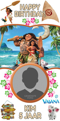 Gepersonaliseerde deurbanner Vaiana thema