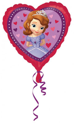 Sofia het Prinsesje foil hart ballon