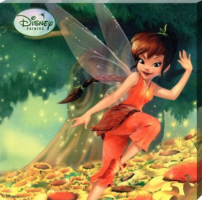 Disney Tinkerbell canvas schilderij 25x25cm A