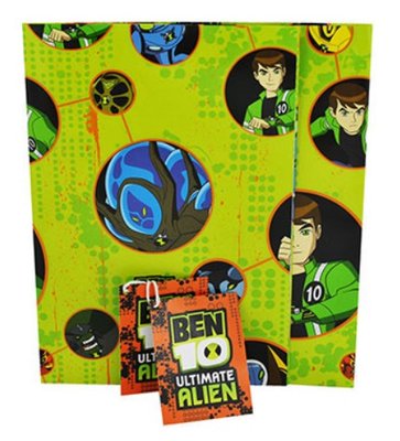 Ben 10 cadeau papier met kaartjes