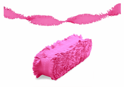 Crepe slinger unikleur roze 24 meter