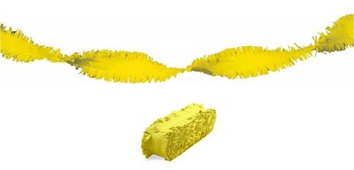 Crepe slinger unikleur geel 24 meter