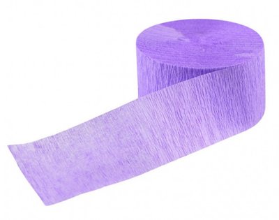 Crepe slinger smal unikleur paars 24 meter