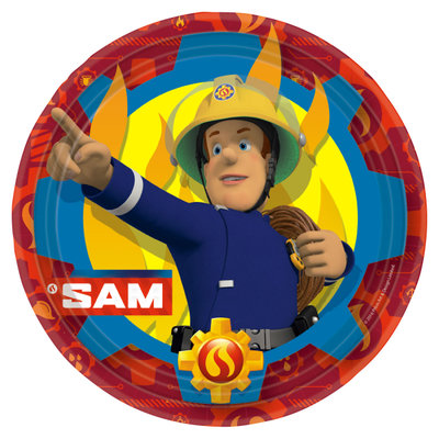 Brandweerman Sam party bordjes flame