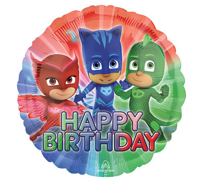 PJ Masks folie ballon Happy Birthday