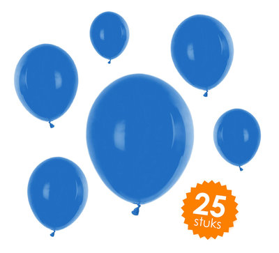 Ballonnen unikleur blauw - 25 stuks