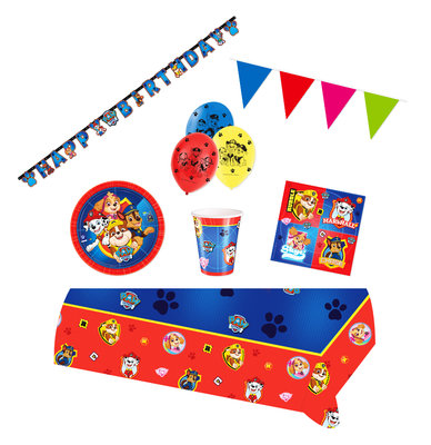 Paw Patrol feestpakket Deluxe - pakket voor 8 personen